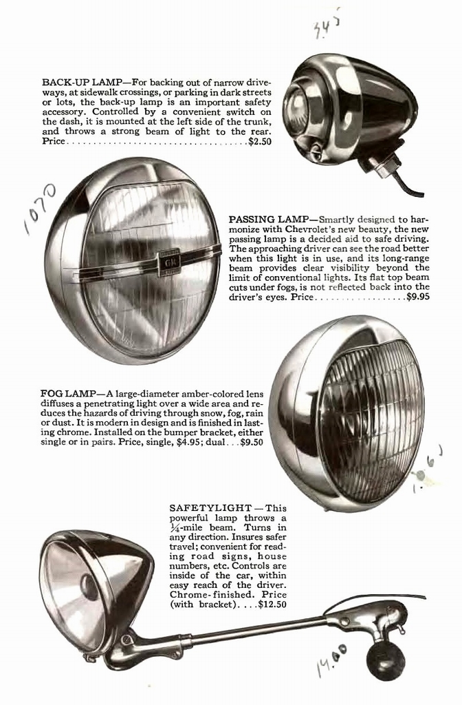 1940 Chevrolet Accessories Booklet Page 20